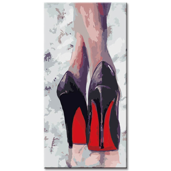 Malen nach Zahlen Frau mit High Heels