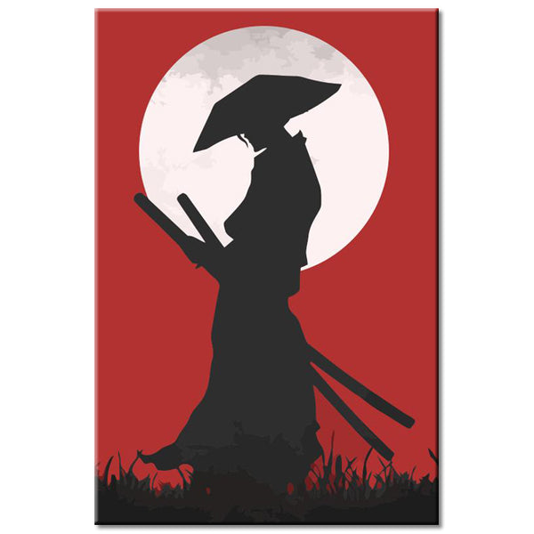 Malen nach Zahlen Roter Samurai Kunst