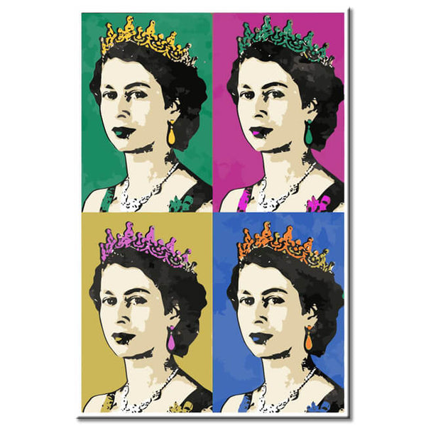 Malen nach Zahlen Queen Königin Elisabeth II Farbige Porträts