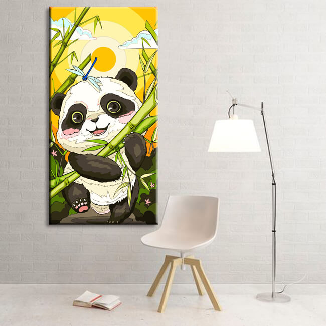 Malen nach Zahlen Bambus Panda