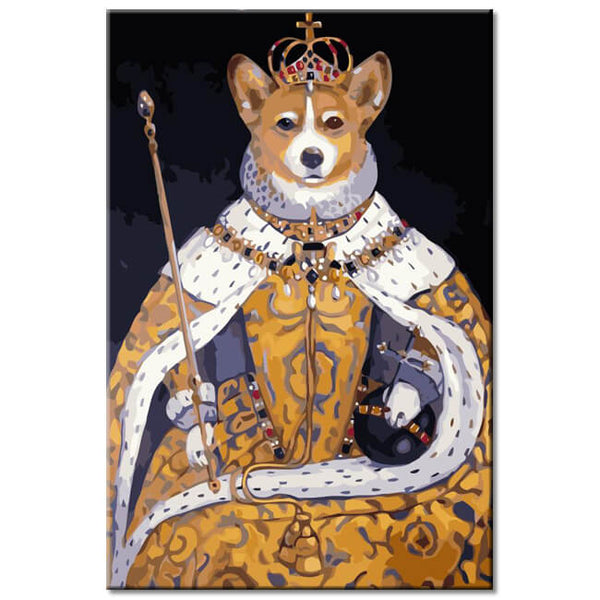 Malen nach Zahlen Der Hund der Queen Königin Corgis