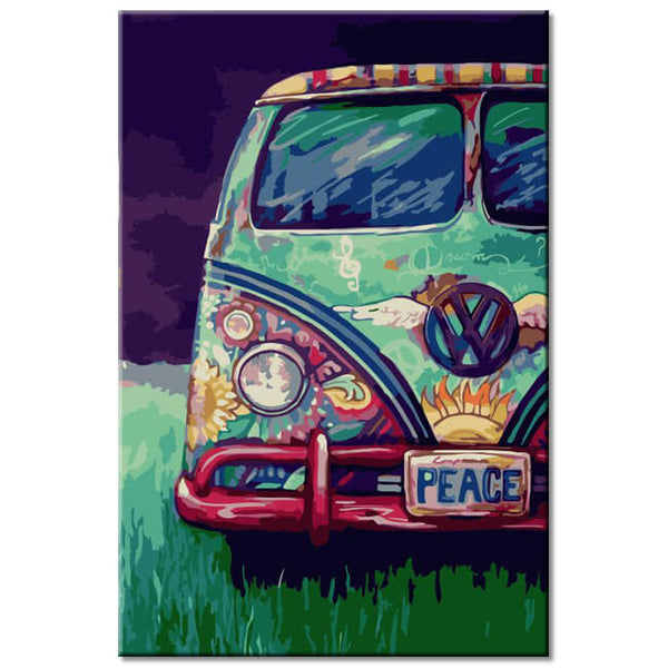 Malen nach Zahlen Retro Van VW Bulli