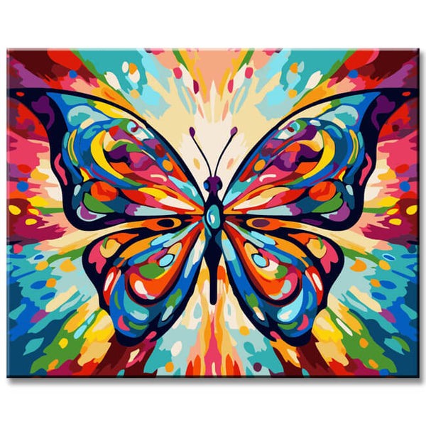Schmetterling Farbenporträt Malen nach Zahlen