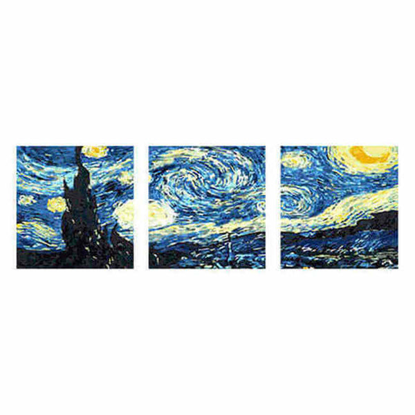 Malen nach Zahlen Van Gogh Sternennacht Tryptichon MNZ-0502