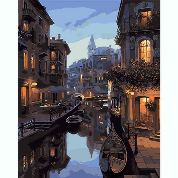 Malen nach zahlen venedig kanal