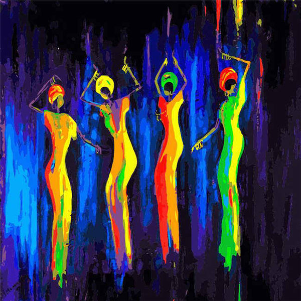 Malen nach Zahlen Afrika Frauen Tanz