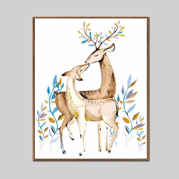 Malen-nach-Zahlen-Hirsche Paar