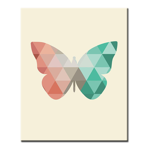 Malen nach Zahlen Kunst Polygon Stil Schmetterling