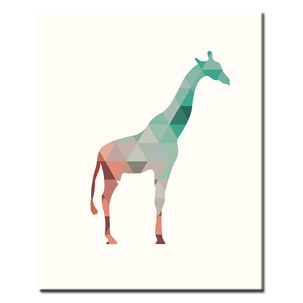 Malen nach Zahlen Kunst Polygon Stil Giraffe