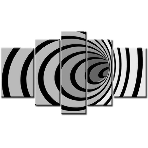 Malen nach Zahlen  Abstrakte Kunstmalerei Spirale 5-teilig