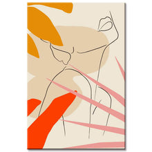 Laden Sie das Bild in den Galerie-Viewer, Malen nach Zahlen Minimalismus Strichzeichnung Frau Silhouette