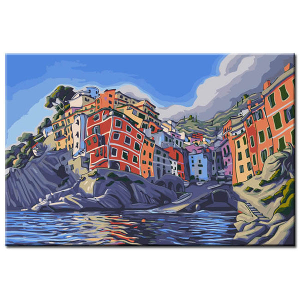 Malen nach Zahlen Kunst Landschaft Italien Portofino
