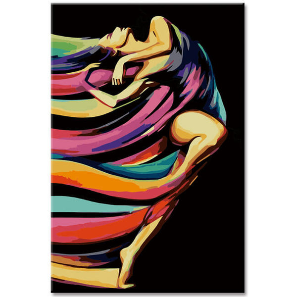 Malen nach Zahlen Regenbogen Tänzerin