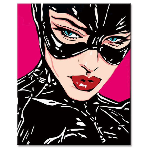 Malen nach Zahlen Catwoman-Pop-Art I