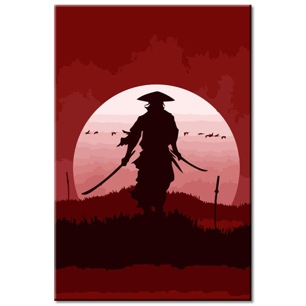 Malen nach Zahlen Samurai Krieger