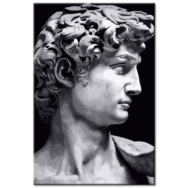 Malen nach Zahlen Statue von David Rom Kunst