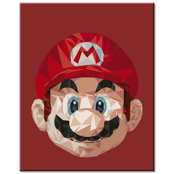 Malen nach Zahlen Super-Mario Portrait Kunst