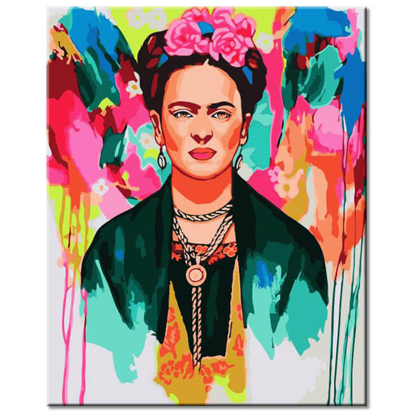 Malen nach Zahlen Frida Kahlo Farbporträt