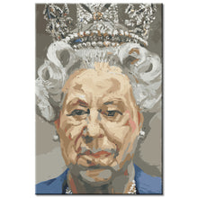 Laden Sie das Bild in den Galerie-Viewer, Malen nach Zahlen Alte Königin Elisabeth II Porträt