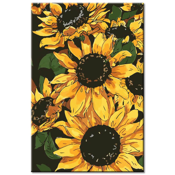 Malen nach Zahlen Sonnenblumen Kunst