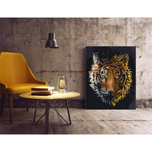 Laden Sie das Bild in den Galerie-Viewer, Malen nach Zahlen Kunst Tier Tiger Golden