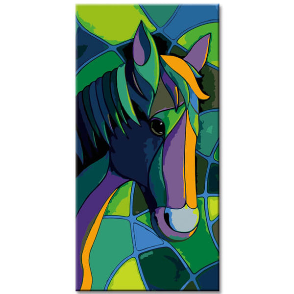 Malen nach Zahlen Kunst Malerei Pferd Portrait farbig