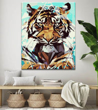 Laden Sie das Bild in den Galerie-Viewer, Malen nach Zahlen Polygon Art Bunter Tiger