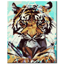 Laden Sie das Bild in den Galerie-Viewer, Malen nach Zahlen Polygon Art Bunter Tiger