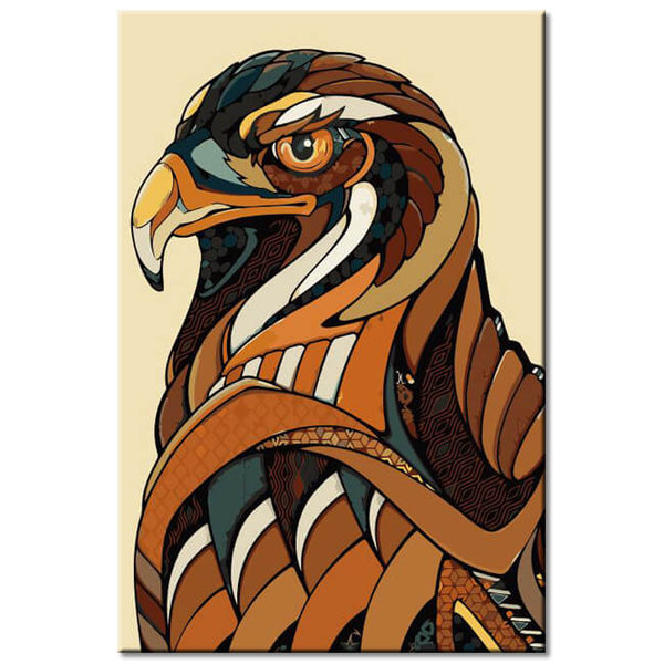 Malen nach Zahlen Grafik Tier Kunst Adler