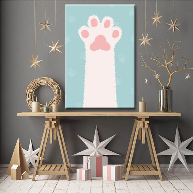  Malen nach Zahlen Süße Katzenpfoten Bildidee 