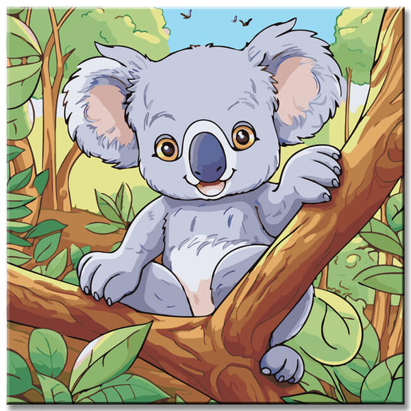 Koalabär Kindermotiv Malen nach Zahlen