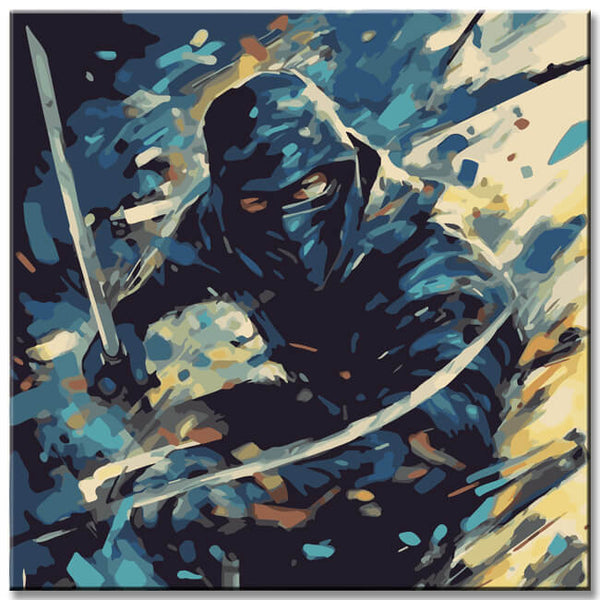 Ninja Kämpfer I Malen nach Zahlen 