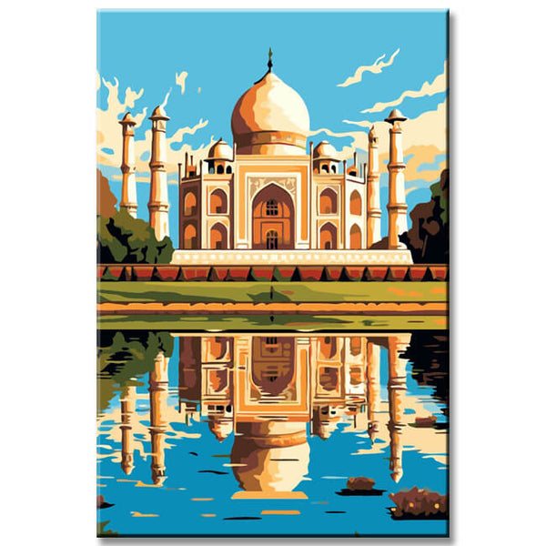 Taj Mahal Indien Malen nach Zahlen