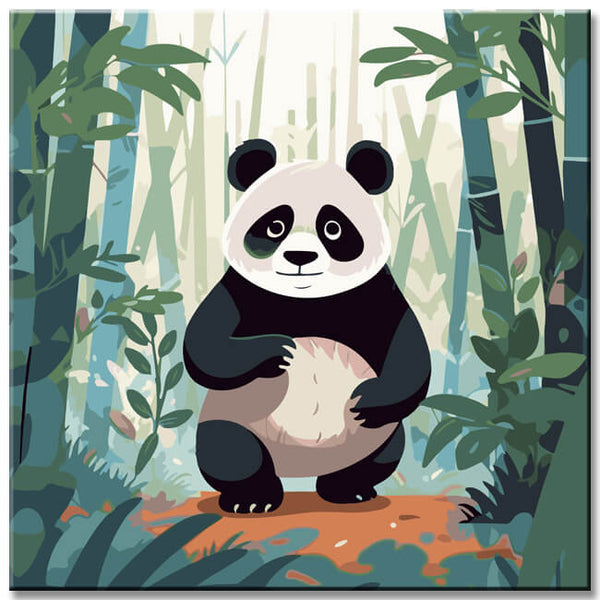 Pandabär Kindermotiv Malen nach Zahlen 