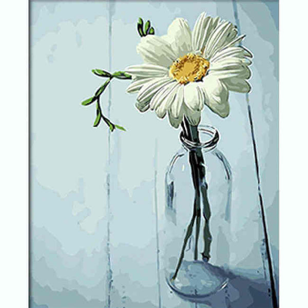 Malen nach Zahlen Blume in Vase