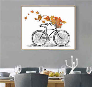 ABEUTY Malen Nach Zahlen – Fahrrad Am Fluss, DIY Gemälde 40x50 Cm