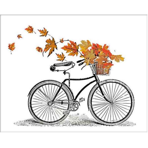 Malen nach Zahlen Fahrrad im Herbst