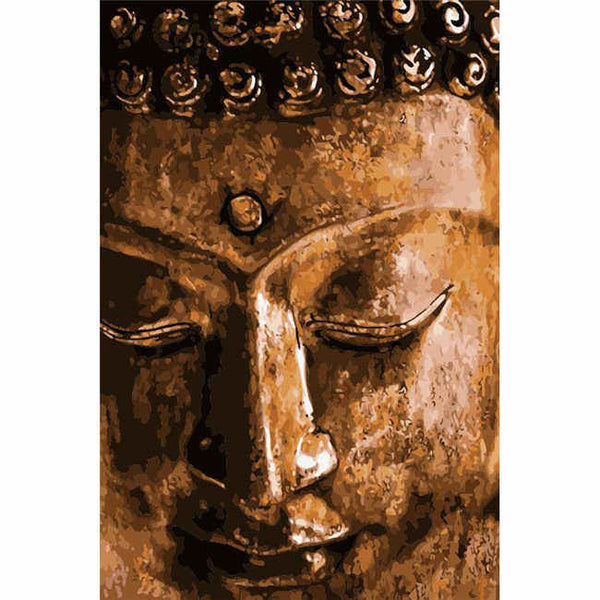 Malen nach Zahlen Schlafender Buddha Tradition Gold