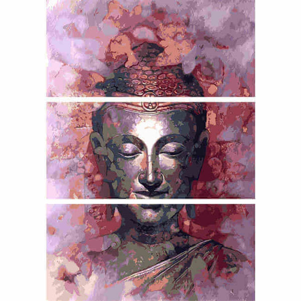 Malen nach Zahlen Buddha Südostasien - 3-teilig (Triptychon)