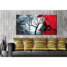 Laden Sie das Bild in den Galerie-Viewer, Malen nach zahlen triptychon fantasy kahler baum