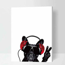 Laden Sie das Bild in den Galerie-Viewer, Malen nach Zahlen Bilder DJ Dog Hund mit Kopfhörer