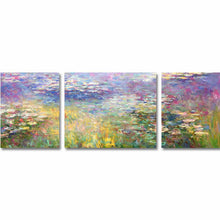 Laden Sie das Bild in den Galerie-Viewer, Malen nach Zahlen Seerosen - 3-teilig (Triptychon)-SS-074-3-teilig