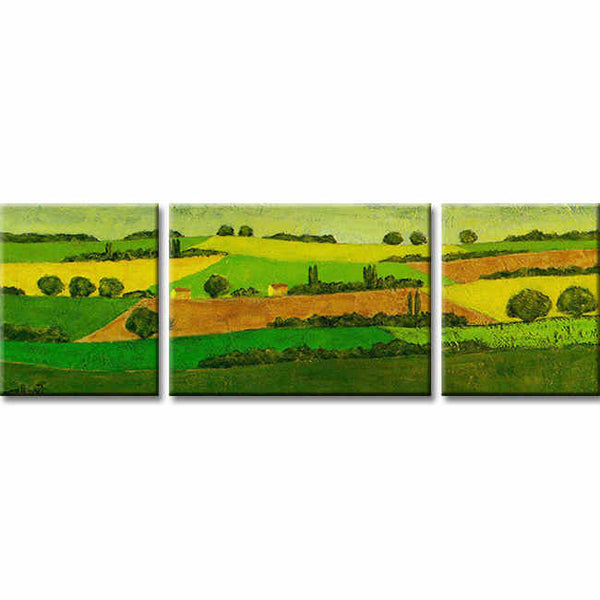 Malen nach Zahlen Landschaft Felder - 3-teilig (Triptychon)-SS-108-3-teilig