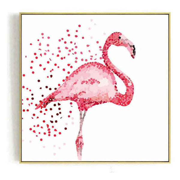 Malen nach Zahlen Tiere Flamingo punktuell