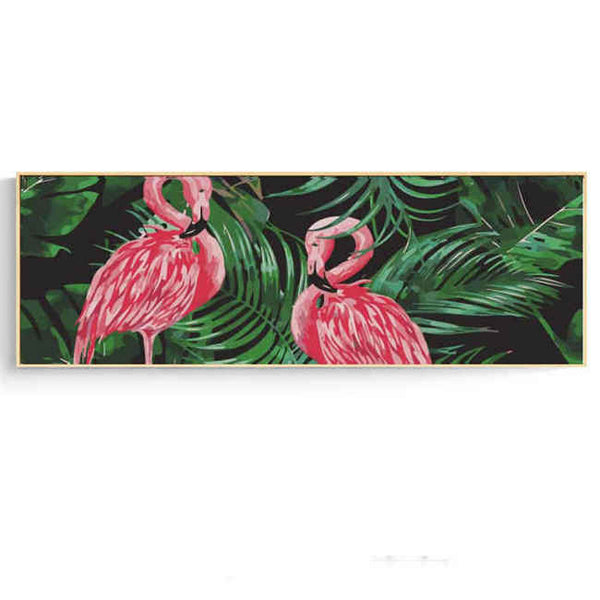 Malen nach Zahlen Tiere Flamingos