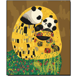 Malen nach zahlen panda schlafsack