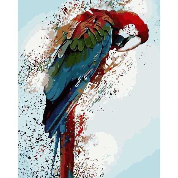 Malen nach Zahlen Papagei bunt Malkunst