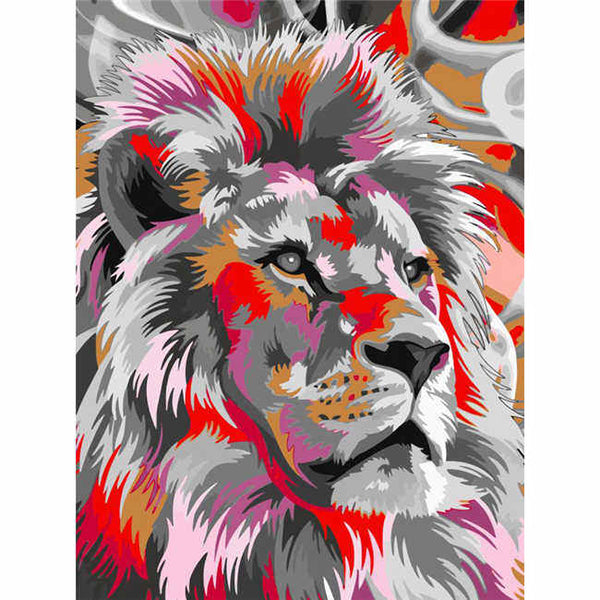Malen nach Zahlen Löwe Portrait Tiere Tierkunst