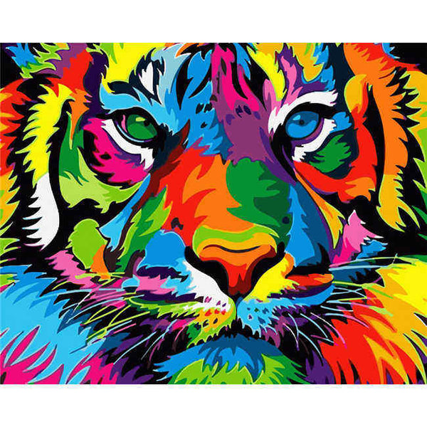 Malen nach Zahlen Tiger Portrait Tiere Tierkunst