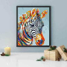 Laden Sie das Bild in den Galerie-Viewer, Malen nach Zahlen Zebra Pferd Tiere Moderne Tierkunst Malerei